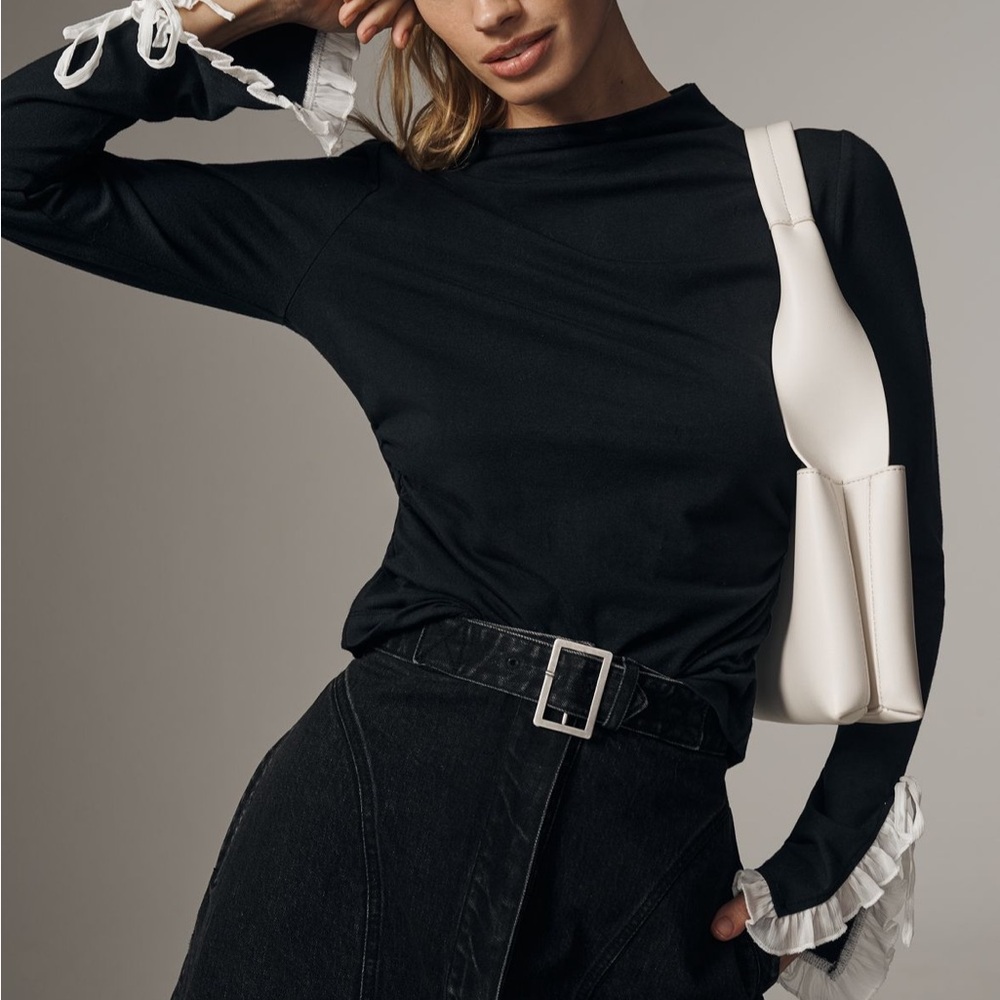 Maeve Ruffle-Sleeve Top